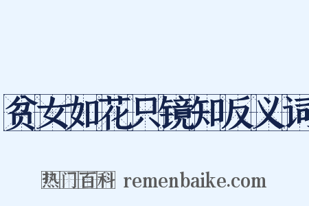 贫女如花只镜知反义词是什么意思的图片